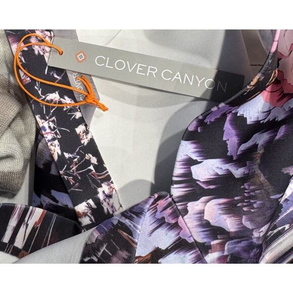 Clover Canyon Dress Size Small Sleeveless V Neck Poetic Petals Fit & Flare - Picture 6 of 8